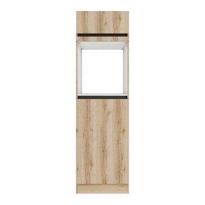 Optifit Hochschrank Kaya290 für Backofen und Kühlschrank, 60 cm, Wildeiche Nachbildung.
