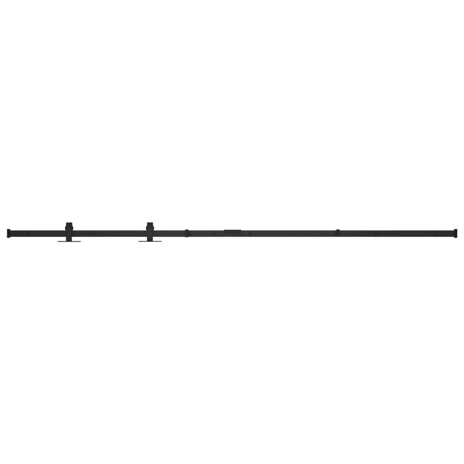 vidaXL Mini Schiebetürbeschlag Set für Schranktüren Carbonstahl 183 cm 148017