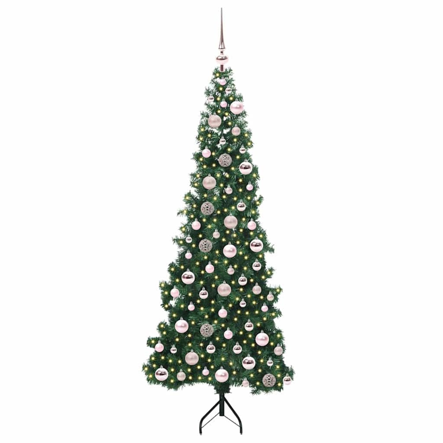 vidaXL Eckiger Künstlicher Weihnachtsbaum Grün 180 cm PVC und Metall 3397265