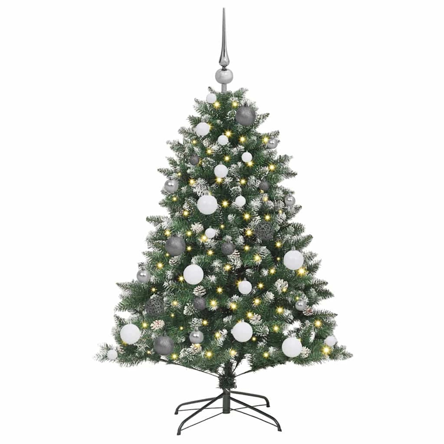vidaXL Künstlicher Weihnachtsbaum mit 150 LEDs Grün 85 x 85 x 120 cm 3395208