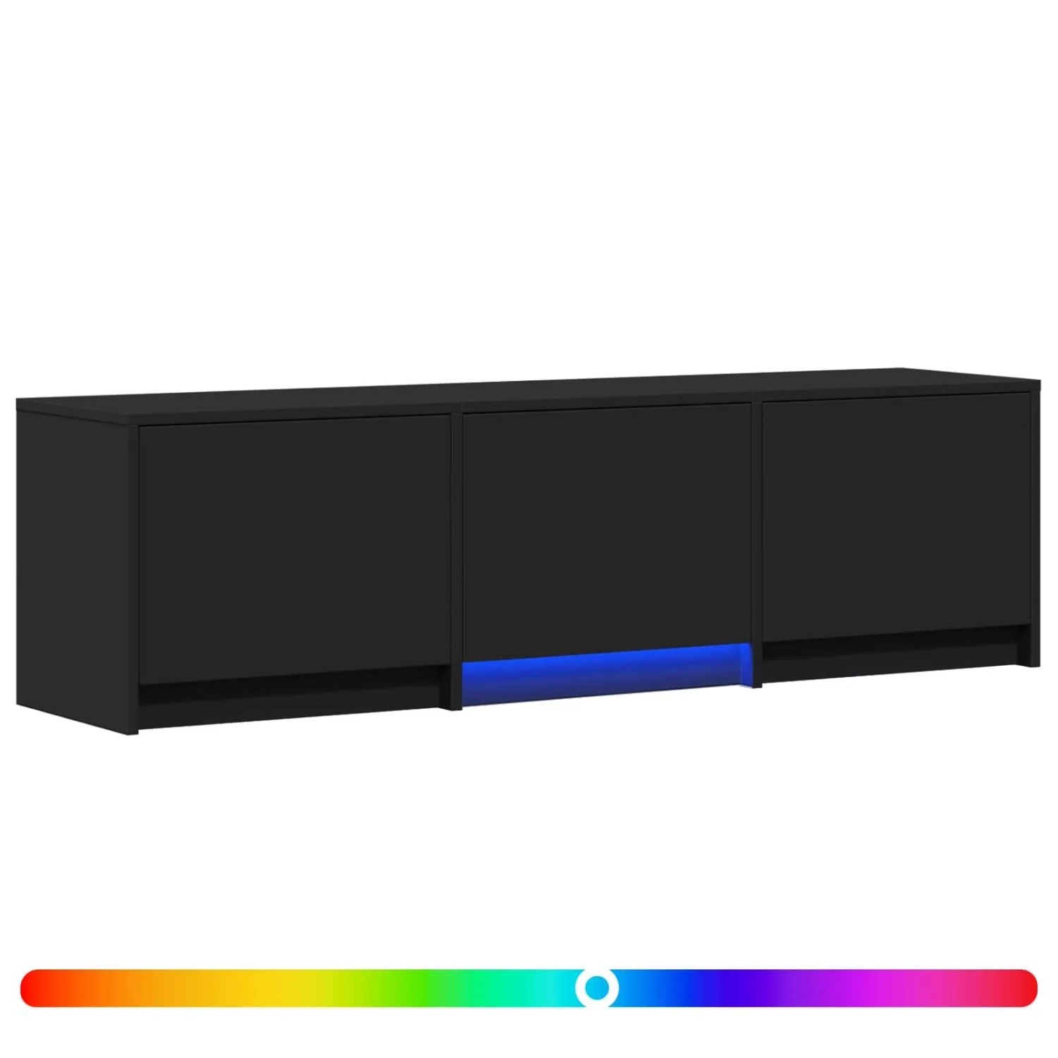 vidaXL Fernsehschrank mit LED Schwarz 140 x 34 x 40 cm Holzwerkstoff 3418706