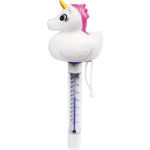 Bestway Poolthermometer im Einhorn-Design zur Messung der Wassertemperatur.