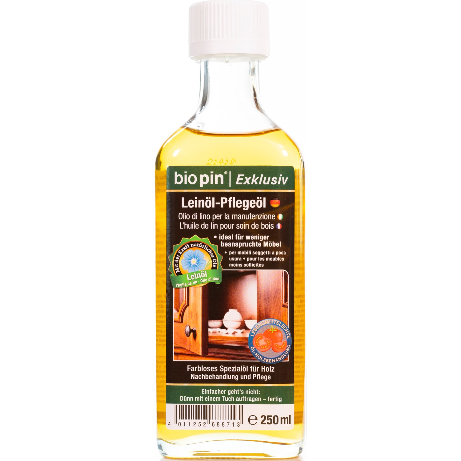 Biopin Exclusiv  Leinöl-Pflegeöl Transparent 250 ml