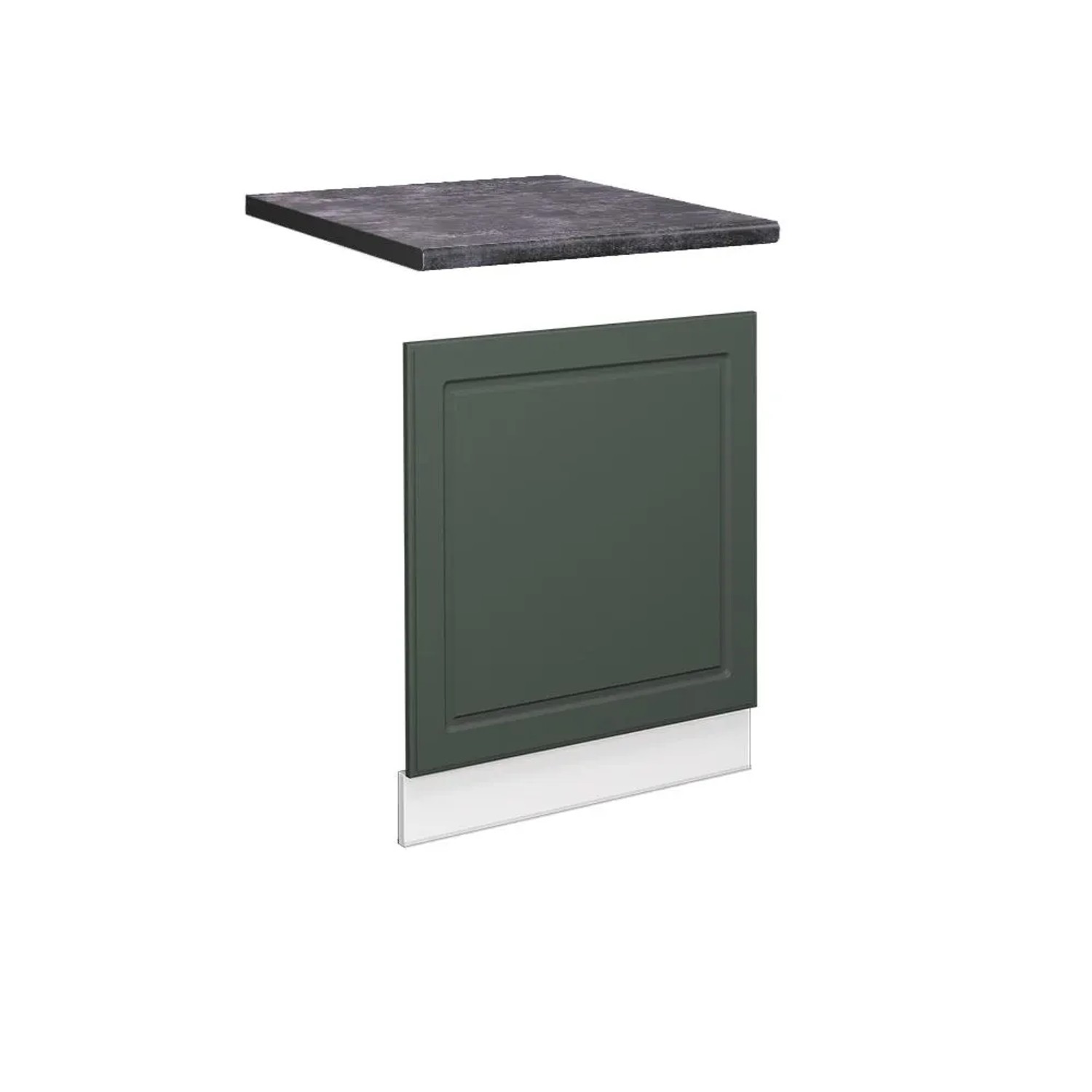 Vicco Frontblende Fame-Line Grün-Gold Landhaus Weiß 60 cm AP Anthrazit