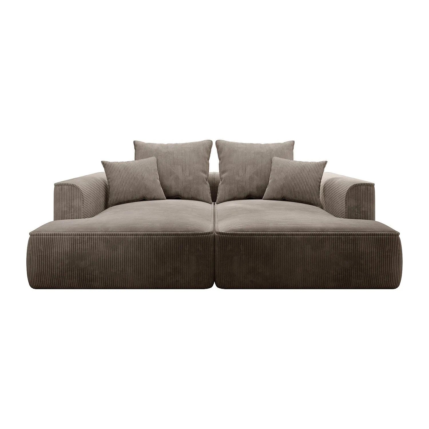 Vente-unique Sofa Ohne Schlafmöglichkeit Pineta Taupe 230 cm