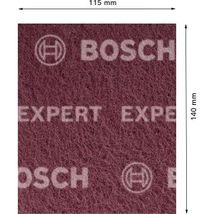Bosch Vliesschleifpad Expert N880, sehr fein, 2-teilig, 115x140mm, für Handschleifen.