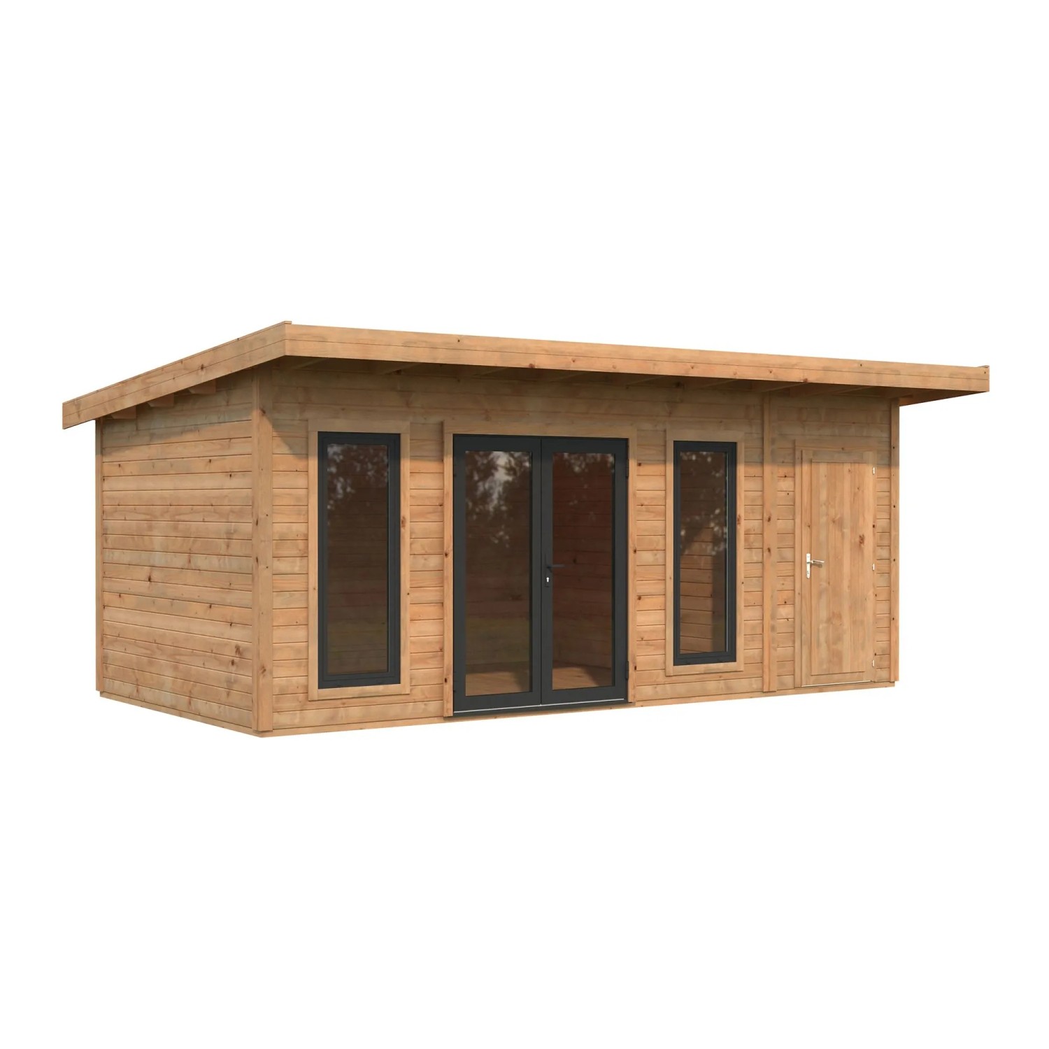Palmako Holz-Gartenhaus Aurelia Pultdach Tauchgrundiert 586 cm x 300 cm 16,7 m²