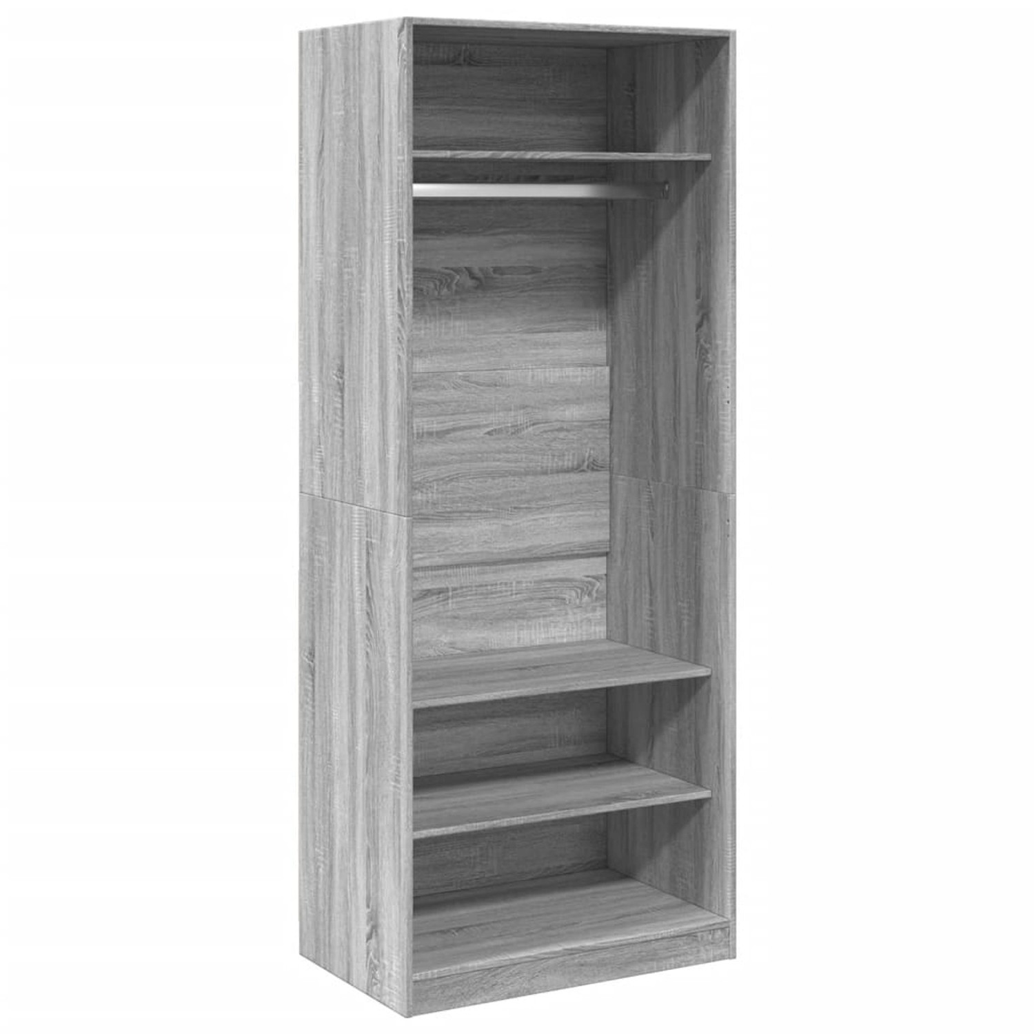 vidaXL Kleiderschrank Grau Sonoma 80x50x200 cm Holzwerkstoff 3307698 günstig online kaufen