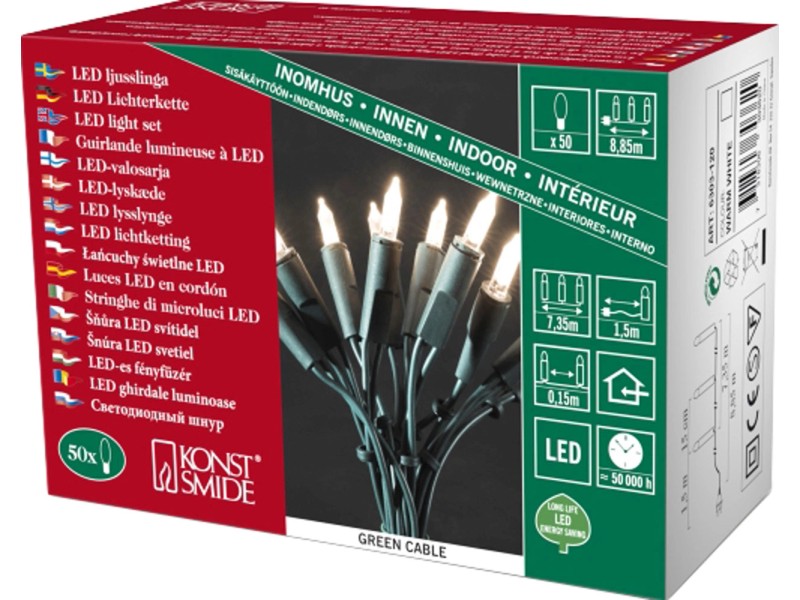 Konstsmide Mini LED Lichterkette One String 50 warmweiße LEDs innen kaufen  bei OBI