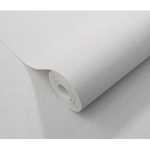 Erismann Vliestapete Elle Decoration 4 Woven Hellgrau, Rolle mit feiner Textilstruktur.