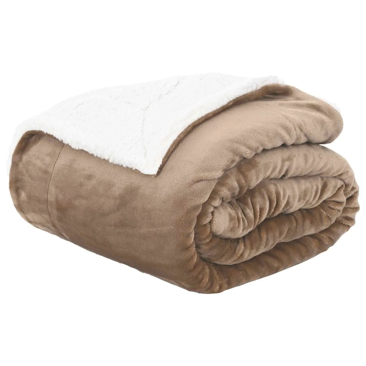 vidaXL Überwurfdecke Kamel 240 x 270 cm Fleece 42016980