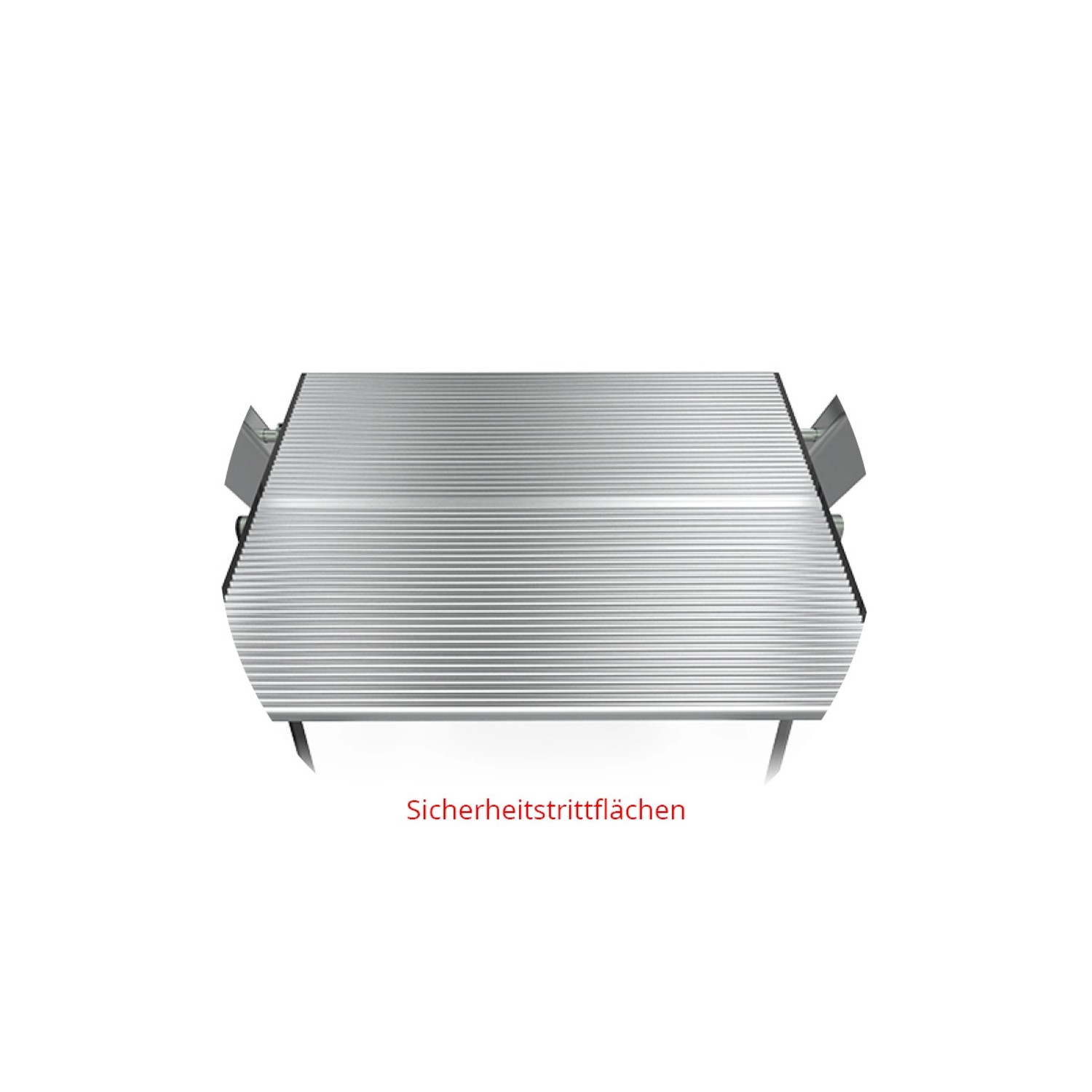 Mephisto Klappleiter, Aluminium, 4 Stufen, bis 150kg, Sicherheitsstandfläche.