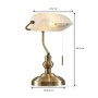 Lindby Tischlampe Profina 9627208 Retro Vintage Antik in Bronze aus Metall 1-flammig E27 Arbeitszimmerleuchte_4