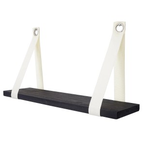 BERLINLODGE Wandregal HxBxT 27x50x13cm Hängeregal Regal Shabby-Look Vintage Dunkelgrau