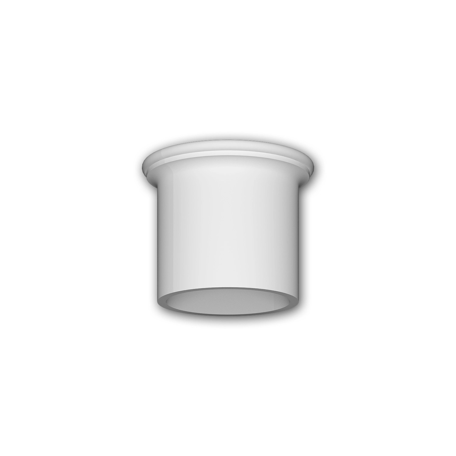 PROFHOME 412001 Vollsäulen Segment Fassadenstuck Säule Fassaden Element 43,4 cm x 43,4 cm x 35 cm Weiß