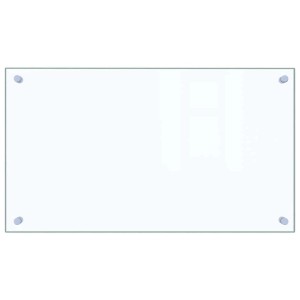 Transparente DELUKE Küchenrückwand aus Glas, 70x40 cm, mit Befestigungen.