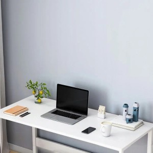 Rebiko Computer-Schreibtisch weißer Loft-Tisch für Laptop skandinavischer Computer 80 cm