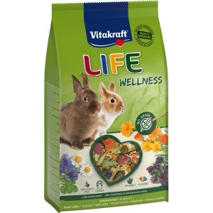 Vitakraft Snack Life Wellness Kaninchenfutter, 600g Packung mit Kaninchen und Futter-Herz.