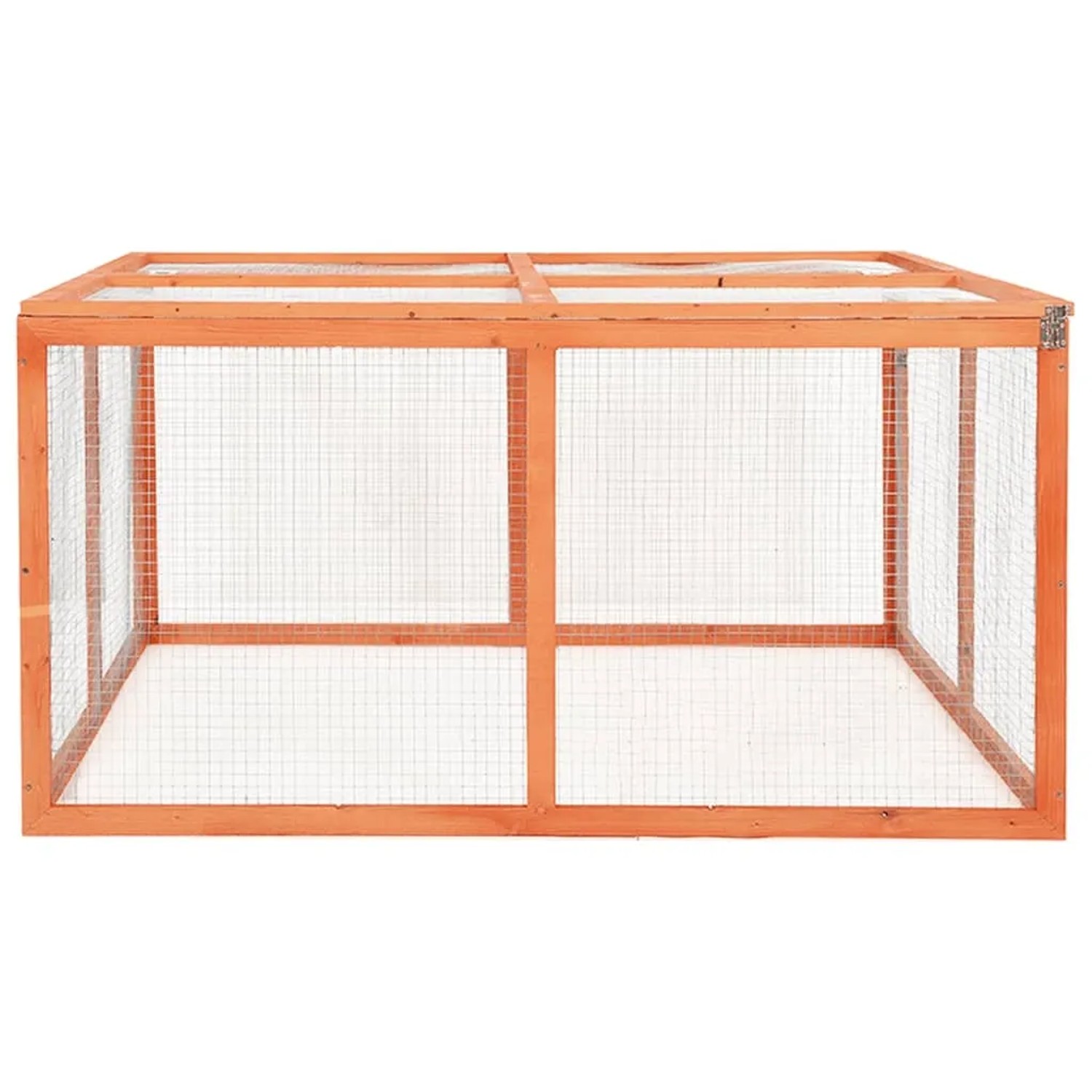 vidaXL Kaninchenstall aus Tannenholz, 124x120x60 cm, mit Drahtgitter für den Garten.