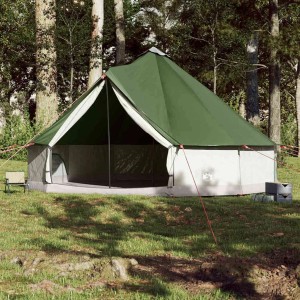 vidaXL Tipi-Familienzelt 12 Personen Grün Wasserdicht 94591