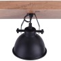 Just Light Wand- und Deckenleuchte Samia, schwarz, 3-flammig, im Vintage-Look.