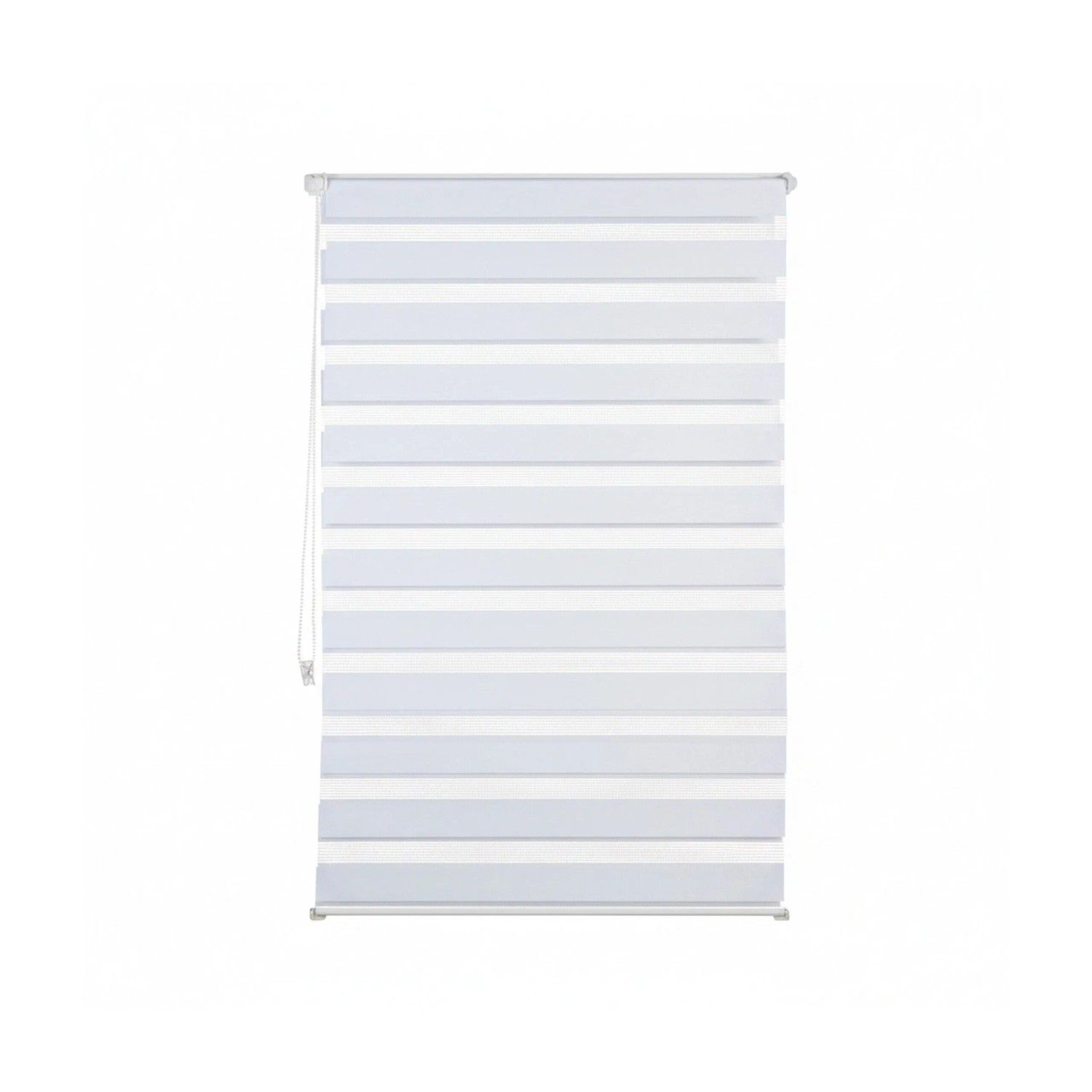 Relaxdays Doppelrollo Klemmfix Aluminium Polyester Weiß Ohne Bohren 90 cm x 150 cm