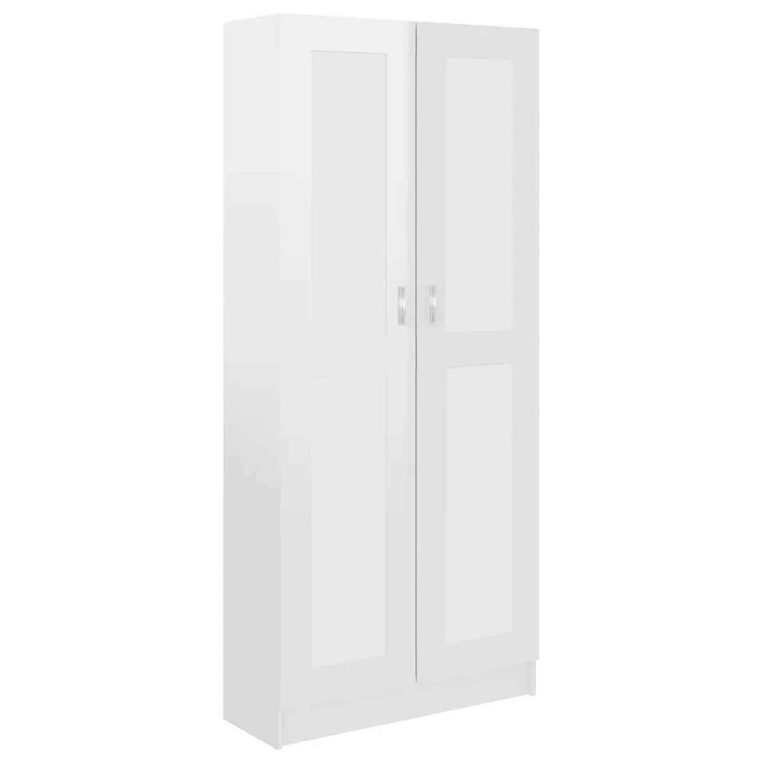vidaXL Bücherschrank Hochglanz-Weiß 82,5x30,5x185,5 cm Holzwerkstoff 802738