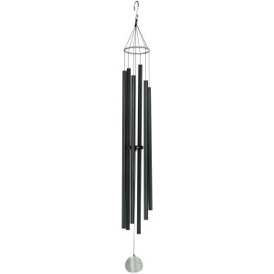 Nature´s Melody Klangspiel Aureole, 165 cm, schwarz, mit 6 Klangröhren aus Aluminium für Garten und Terrasse.