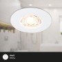 Weißer Briloner LED Einbaustrahler für Bad, warmweißes Licht, IP44