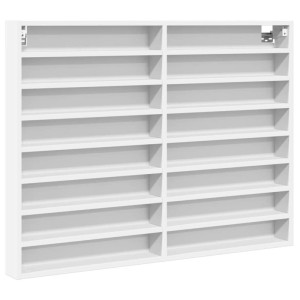 vidaXL Vitrinenschrank Weiß 100x8,5x75 cm Holzwerkstoff 847933