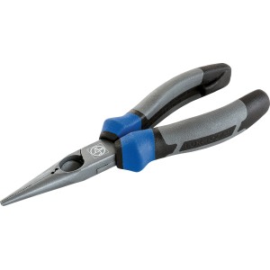 LUX Multifunktionszange Professional, 16 mm, mit grau-blauen Griffen für Halte-, Greif- und Schneidarbeiten.