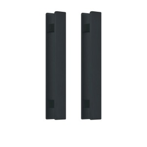 Loft+Mehr Griffstangenpaar, eckig, schwarz matt, zum Kleben für Glas- und Schiebetüren.