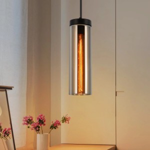 ZMH Pendelleuchte 1 flammig E27 Glas Hängeleuchte für Esszimmer Küche Schlafzimmer