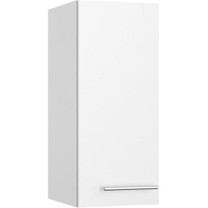 Weißer Optifit Oberschrank Bengt932, 30 cm breit, mit Tür und Edelstahlgriff. Küchen Hängeschrank.