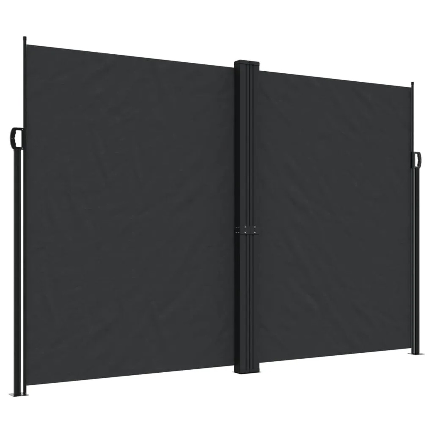 furnicato Seitenmarkise Ausziehbar Schwarz 220x600 cm