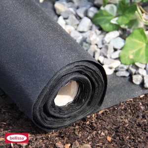 Bellissa Unkraut-Stopp Vlies Comfort Rolle, schwarzes Gartenvlies für Beet und Garten.
