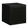Relaxdays Sparwürfel Edelstahl Schwarz Ohne Öffnung 15 cm x 15 cm x 15 cm 0,5 kg