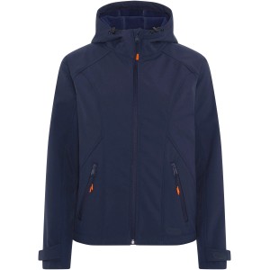 Gardena Damen Softshell-Jacke XS in Dunkelblau mit Kapuze für Gartenarbeit und Freizeit.