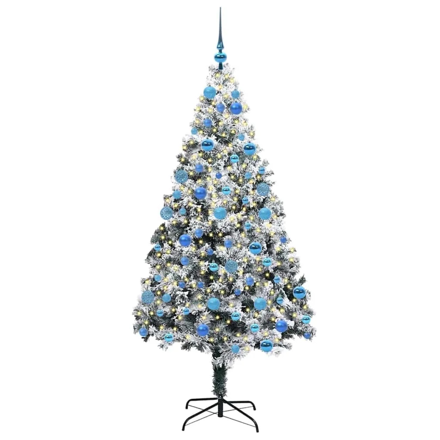 vidaXL Künstlicher Weihnachtsbaum mit 300 LEDs mit Ständer Grün 180 cm 3396969