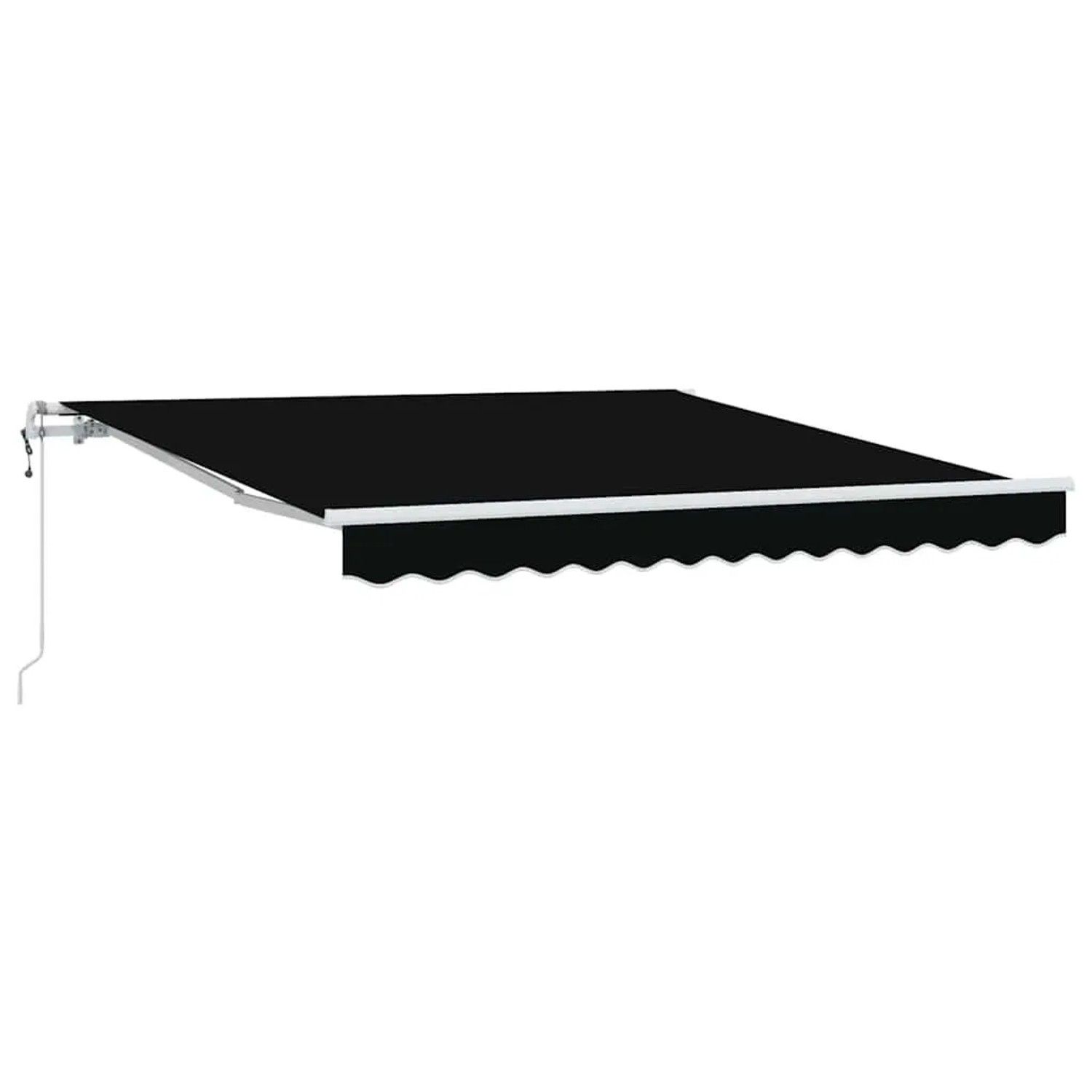 vidaXL Einziehbare Markise Schwarz 350 x 250 cm Stoff und Stahl 3330323 günstig online kaufen