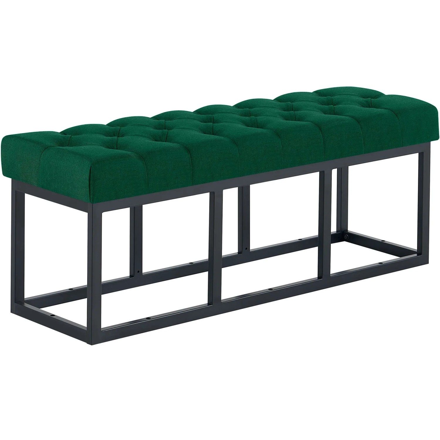 CLP Sitzbank Amun Stoff Schwarz grün/120 cm