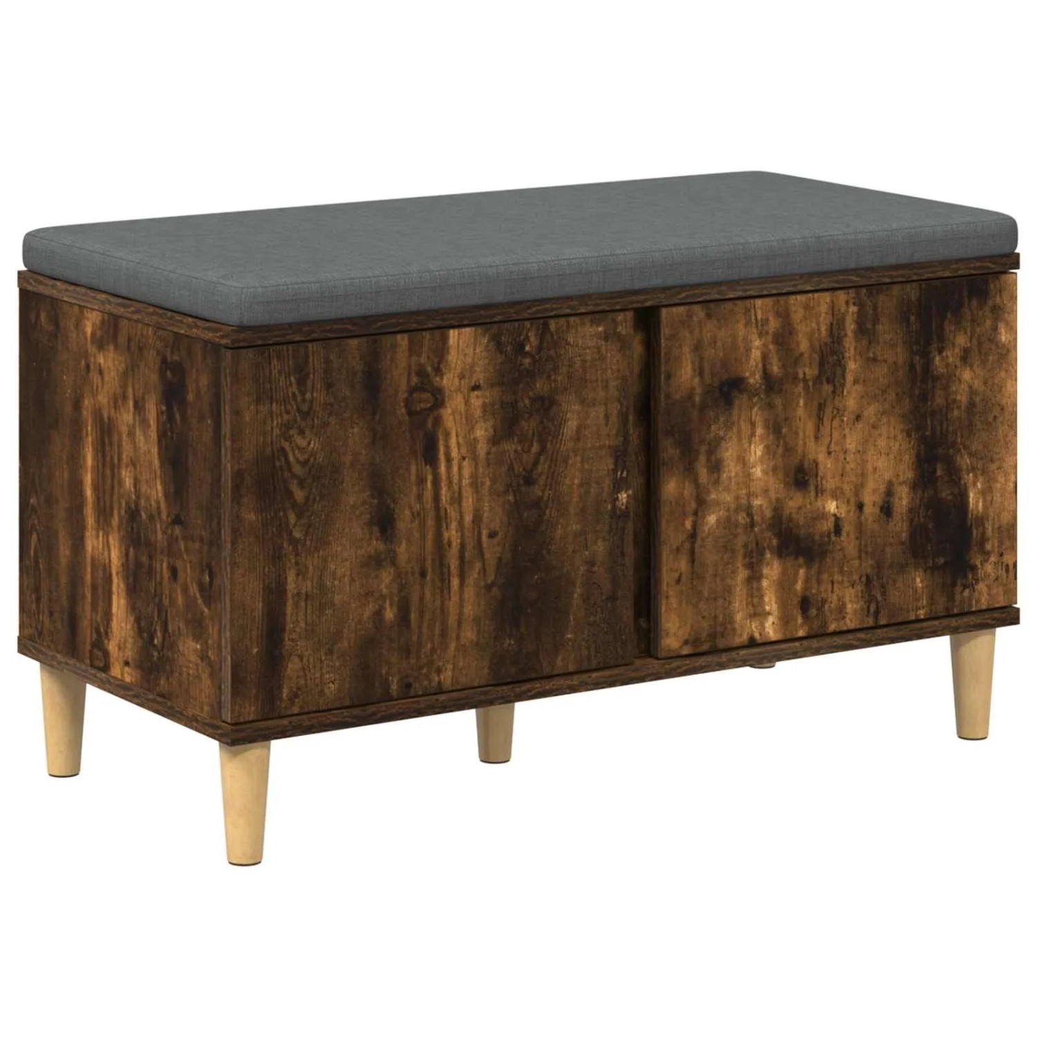 vidaXL Flurbank mit Kissen mit Tür Geräucherte Eiche 80 x 38 x 46 cm 891532