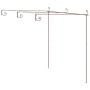 DELUKE Pergola Aus Eisen RITTO 3x3x2,5m Antik-Braun Rankhilfe Pergola Aus Metall Bausatz Freistehend Sonnenschutz Gartendeko Gartenpergola