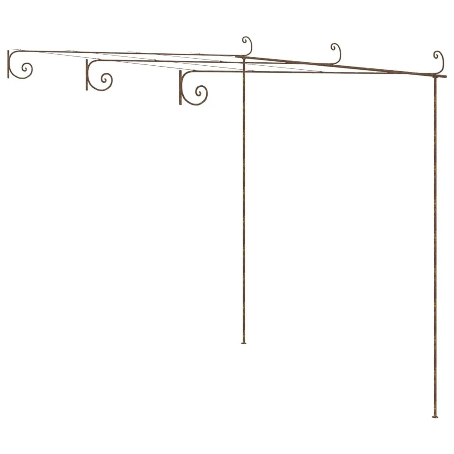 DELUKE Pergola Aus Eisen RITTO 3x3x2,5m Antik-Braun Rankhilfe Pergola Aus Metall Bausatz Freistehend Sonnenschutz Garten...