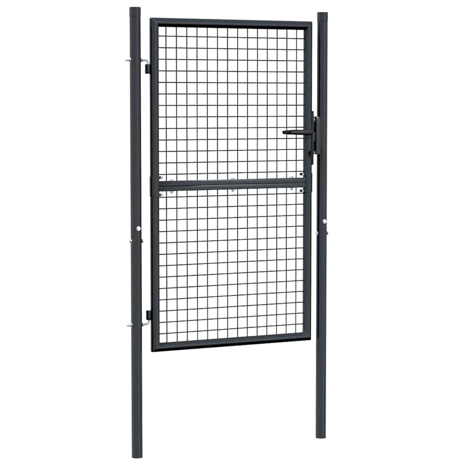 vidaXL Gitter-Gartentor Verzinkter Stahl 100 x 150 cm Grau 145773 günstig online kaufen