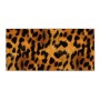 Magnettafel 78x37cm mit Leopard-Motiv. Silberne Magnetwand/Pinnwand inkl. 4 Magnete.
