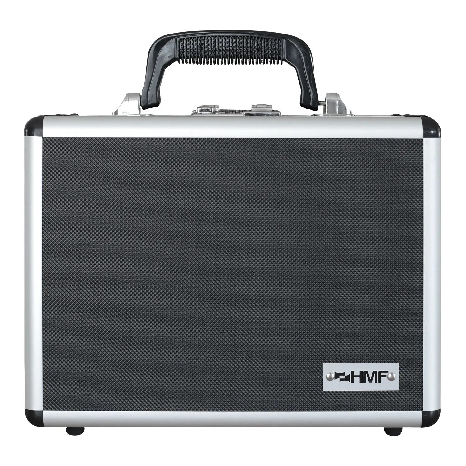 HMF 14411-02 Alu Transportkoffer Doppelseitig 31 x 26 x 15 cm Schwarz_5