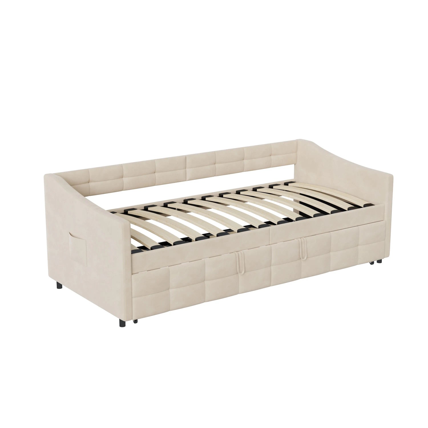 PXloue Schlafsofa Tagesbett Polsterbett Ausziehbett 90/180x200cm mit Seiten günstig online kaufen