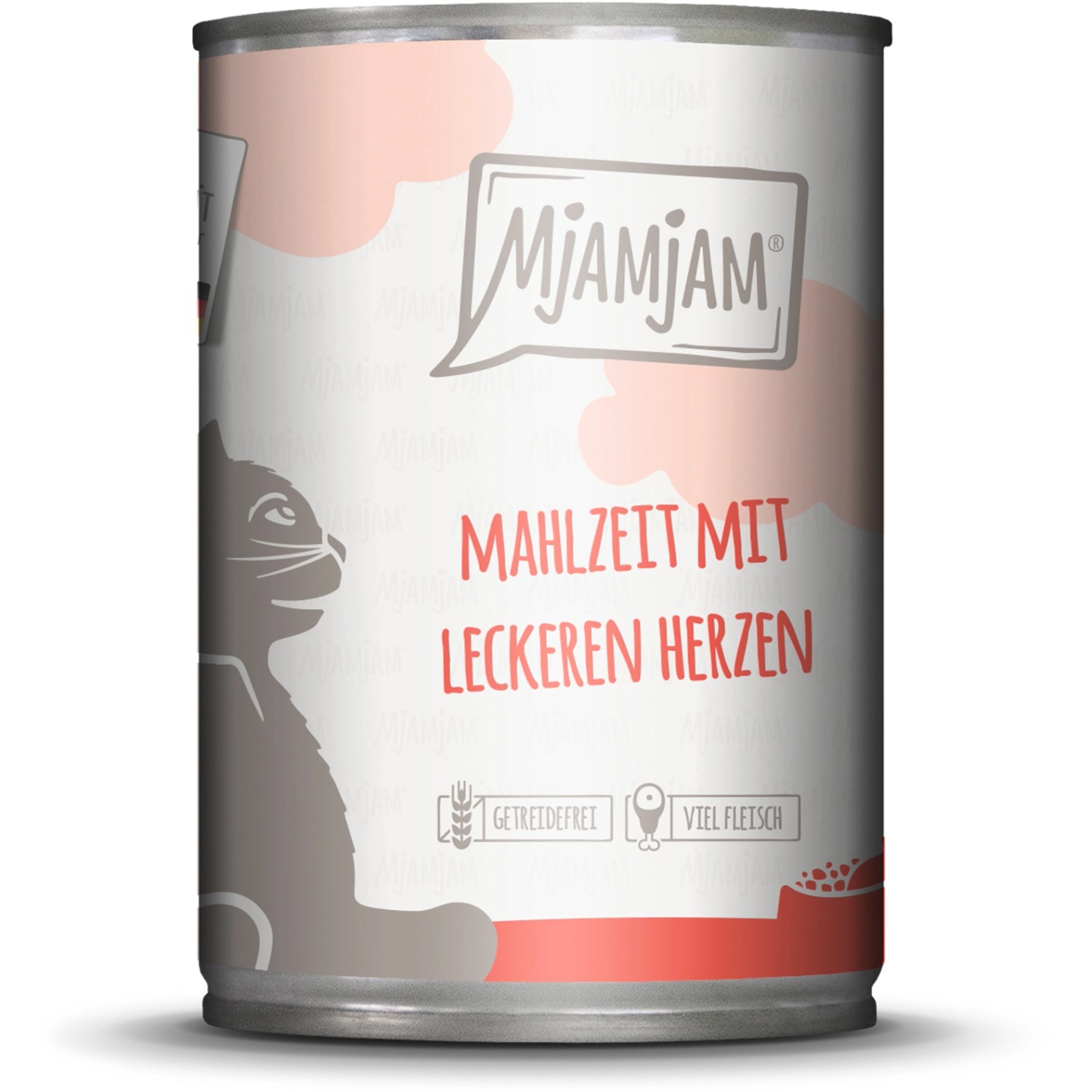 Mjamjam Nassfutter Mahlzeit mit Leckeren Herzen 400 g