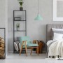 Uni Tapete Silber (PROFHOME 376542-GU) im modernen Schlafzimmer.